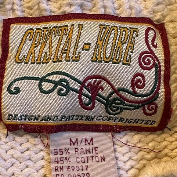 Vintage Ugly Christmas Sweater 3D Tree & Candles Crystal Kobe MEDIUM - Picture 7 of 9